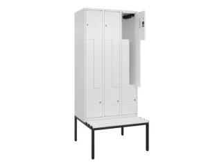 Z-garderobekast,HxBxD 2120x900x815mm,6vak,vak B 300mm,cil.-slot - 2