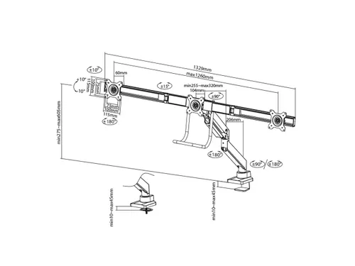 NeoMounts Flat Screen Desk