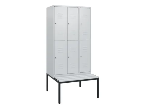 armoire vestiaire avec banc à deux niveaux HxlxP 1950x900x815mm