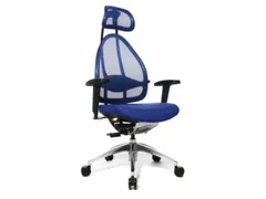 Topstar Bureaustoel Open Base + Art OPEN ART 10 Hoofdsteun Blauw