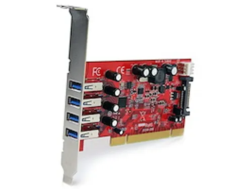 4 Poorts PCI SuperSpeed USB 3.0 Adapterkaart met SATA/SP4 Voeding