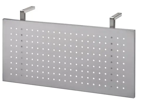 zichtscherm,v. bureau,HxB 350x750mm,zilverkleurig