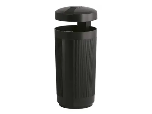 Buitenafvalbak met afdak zwart 50 liter