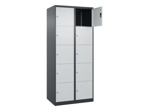 lockerkast,HxBxD 1850x800x500mm,2x5vakken,vak B 400mm,cil.-slot