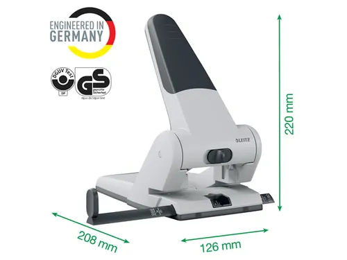 Perforator Leitz 5180 Heavy Duty 2-gaats 65vel Zilver