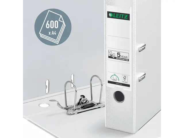 Leitz 180° Ordner 1010 80mm A4 PP Wit 3 stuks