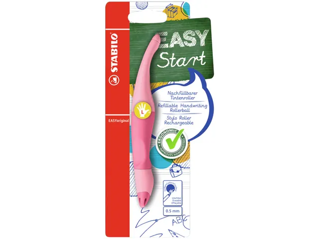 Rollerpen STABILO Easyoriginal linkshandig medium pastel poederroze bl