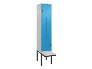 Z-garderobekast,HxBxD 2120x400x815mm,2vak,vak B 400mm,draaigrendel - 1