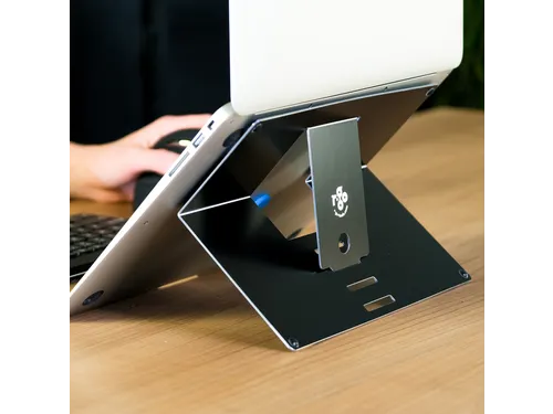 Laptopstandaard R-Go Riser Attachable voor laptops 10-22 inch Zwart