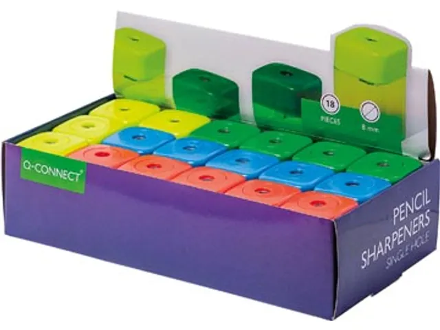 Potloodslijper 1-Gaats Geassorteerde Kleuren tot 8mm