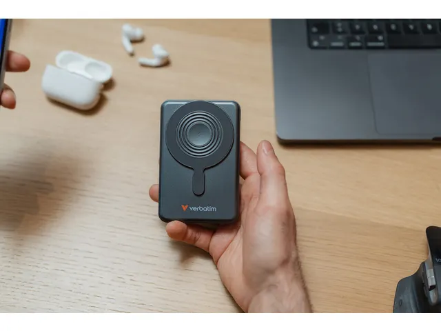 Charge 'n' Go Power Bank Magnetisch draadloos opladen 10.000mAh Grijs