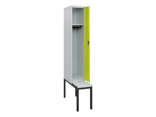 locker met bank,HxBxD 1950x300x815mm,1vak,vak B 300mm,cil.-slot