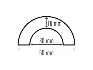 Buisbeschermingsprofiel P30 1 Meter Gele Zwart - 3