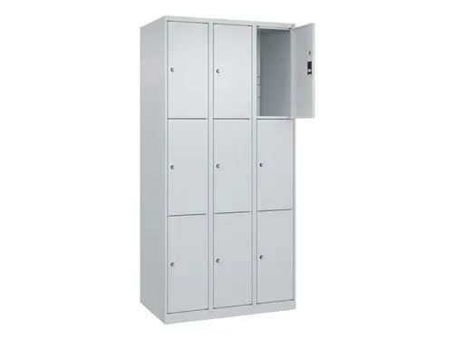 lockerkast,HxBxD 1850x900x500mm,3x3vakken,vak B 300mm,cil.-slot
