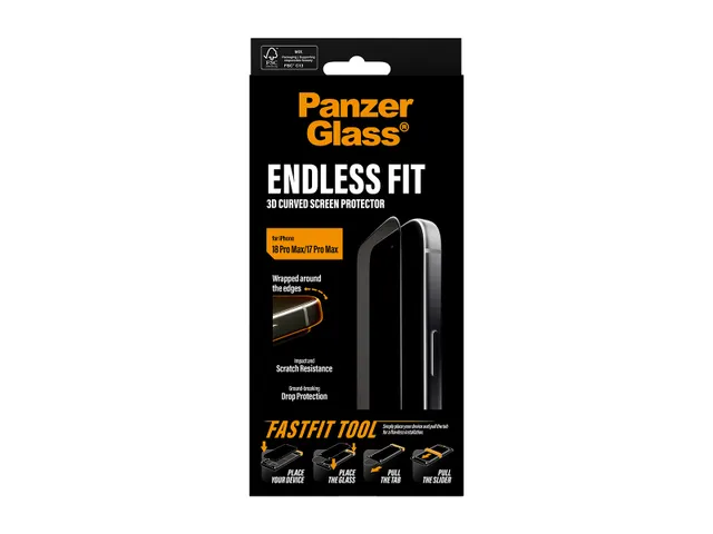 PanzerGlass Endless Fit 3D Curve Screen Protector iPhone 18 Pro Max