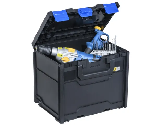 Assortimentskoffer,HxBxD 340x396x296mm,ABS,koffer zwart