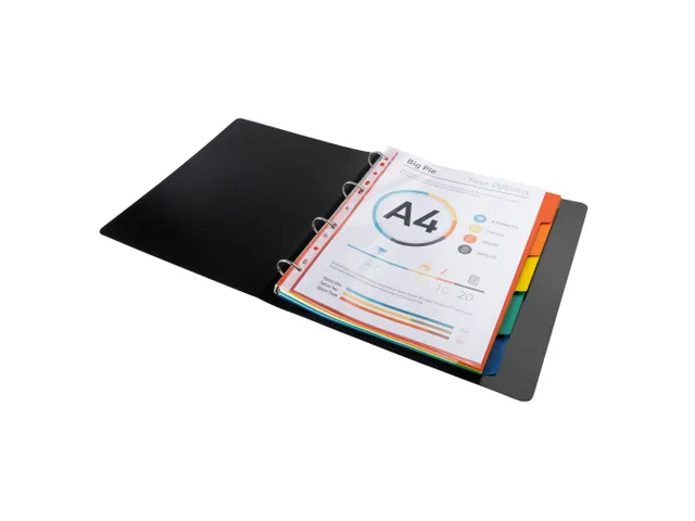 Tabbladen gerecycleerd karton 220g - 5tabs - A4 maxi.