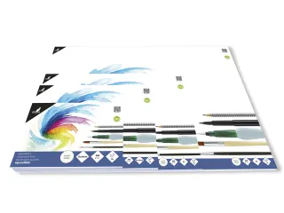 Blok aquarelpapier Kangaro 24x17cm 300gr 16 vel roomwit - 5