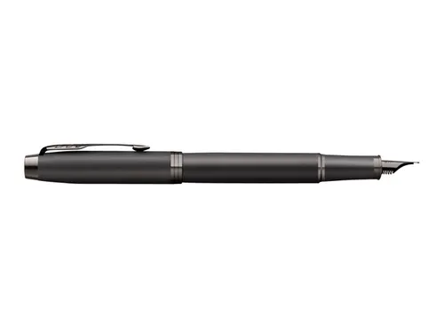Vulpen Parker IM Monochrome Gun Metal Medium Blauwe inkt