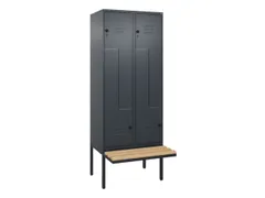 Z-garderobekast,HxBxD 2120x800x815mm,4vak,vak B 400mm,draaigrendel