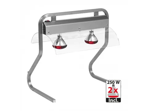 Warmhoudbrug 2/1 GN infrarood Rvs