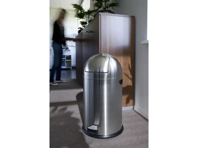 Pedaalemmer Kickcan 33 Liter, EKO Mat RVS