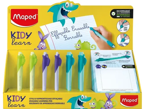 Oefenpen Maped Kidy Learn Magic uitwisbaar display à 18 stuks assorti