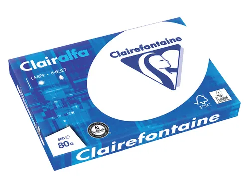 Kopieerpapier Clairefontaine Clairalfa A3 80 Gram Wit