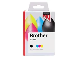 Inkcartridge Quantore alternatief tbv Brother Lc-985 Zwart + 3 Kleuren
