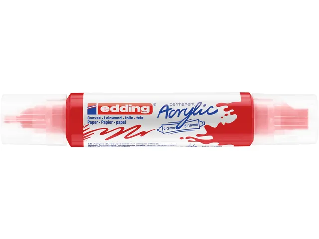 Acrylmarker edding e-5400 3D double liner verkeersrood