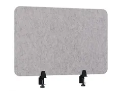 Akoestisch PET-vilt scheidingsscherm bureau lichtgrijs 60x75cm
