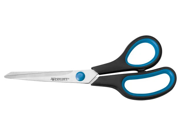 Ciseaux Westcott Easy Grip 21cm en acier inoxydable, poignées souples