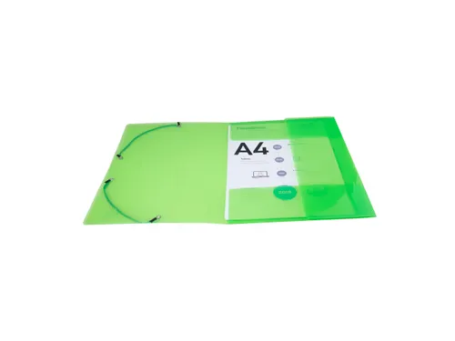 Elastomap 3 kleppen polypropyleen 5/10de Crystal Colours A4 Assorti