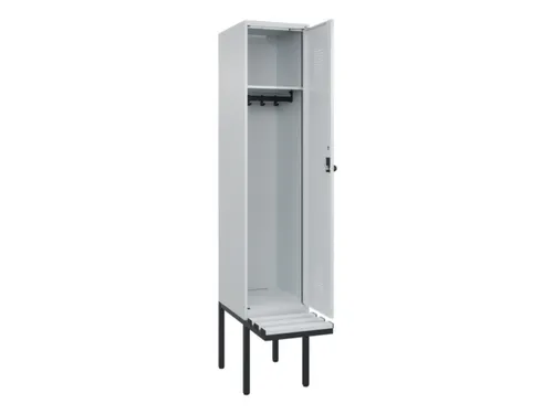locker met bank,HxBxD 2120x400x815mm,1vak,vak B 400mm,draaigrendel