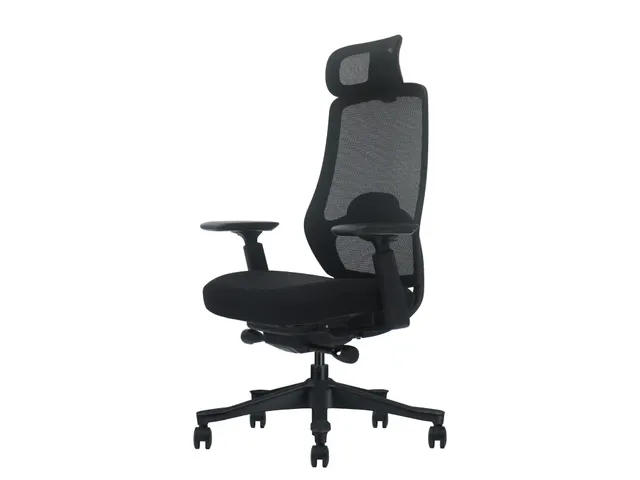 Bureaustoel NEN 1335 Ferrara Zwart Met Hoofdsteun