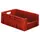 Euronorm Stapelkrat Rood 210x600x400mm 38l Gesloten Grijpopening