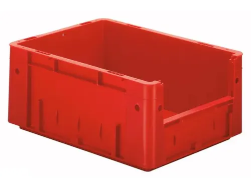 Euronorm Stapelkrat Rood 175x400x300mm 14.5l Gesloten Grijpopening