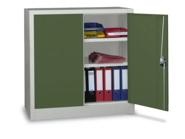 grootvolumekast met openslaande deuren,RAL7035,front RAL6011