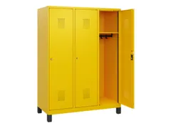 schoollocker,HxBxD 1630x1200x500mm,3vak,vak B 400mm,cil.-slot,voeten