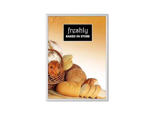 OUTLET Kliklijst 70x100cm Brandwerend B1 Rechte Hoeken 25mm Zilver