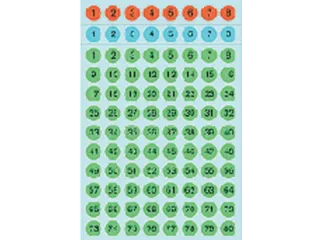 Etiket Herma 4129 Rond 8mm Getallen 1-160 Kleur Assorti 6 vel - 2