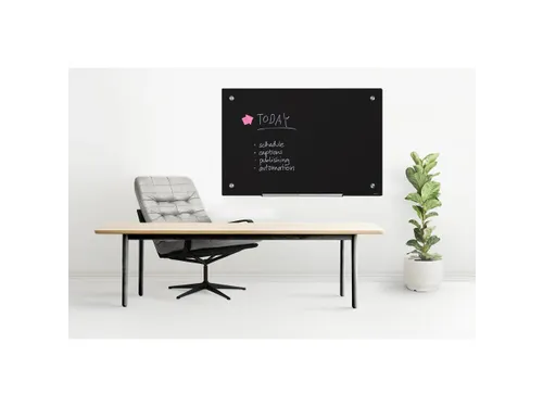 Scritto Glasbord Zwart 60x90cm met stift
