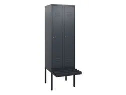 locker met bank,HxBxD 1950x600x815mm,2vak,vak B 300mm,cil.-slot
