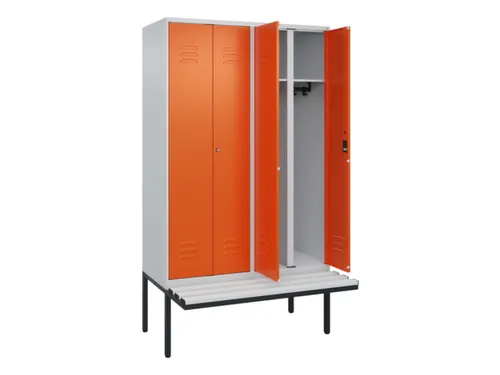 locker voor scheiding van kleding,HxBxD 2120x1200x815mm,4vak