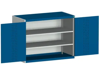 kast met geperforeerde platen,HxBxD 1000x1300x650mm,2xStalen bodem - 1