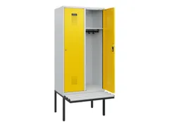 locker met bank,HxBxD 1950x800x815mm,2vak,vak B 400mm,cilinderslot