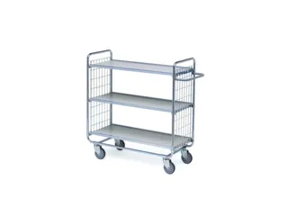 etagewagen,draagverm. 200kg,3etage(s),laadvl. LxB 620x425mm,houtetage - 1
