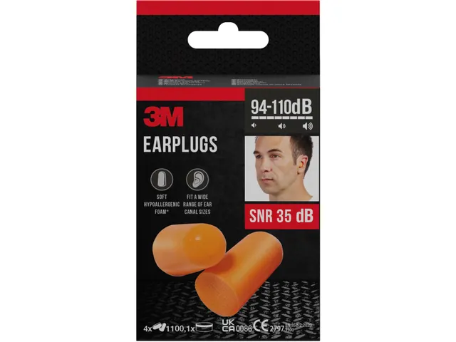 oordoppen 1100 tot 35 dB 8 stuks met doosje