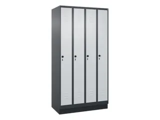 locker,HxBxD 1950x1000x500mm,4vak,vak B 250mm,draaigrendel,sokkel - 1