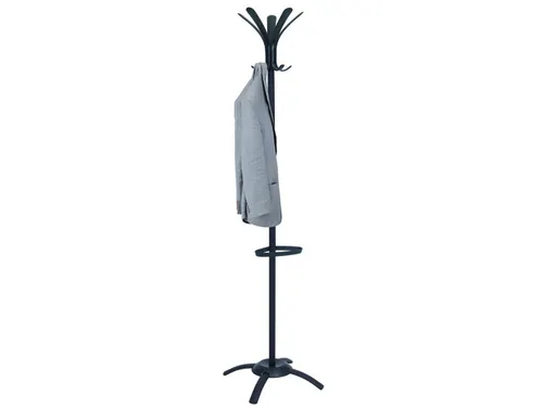Cleo design kapstok met 5 dubbele haken 175 cm metaal zwart